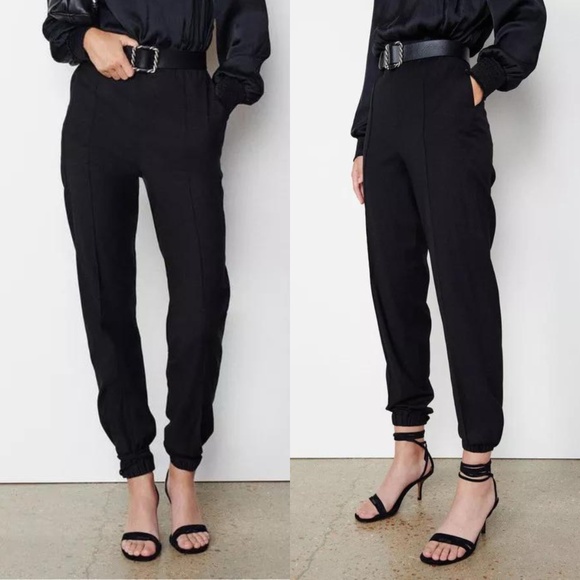 ba&sh Pants - Ba&sh Elroy Black Jogger Trouser Pants Size 2 US 6 / Medium